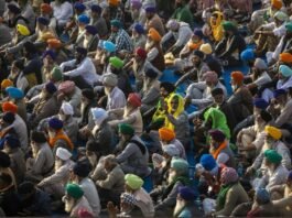 Indian Farmers protesting against new farm laws introduced by government