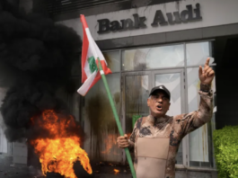 Protesters in Lebanon took to the streets on Thursday, expressing their frustration and anger by attacking bank buildings, setting tires ablaze, and smashing windows
