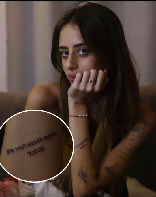 The tattoo, shared on her Instagram account, features the words 