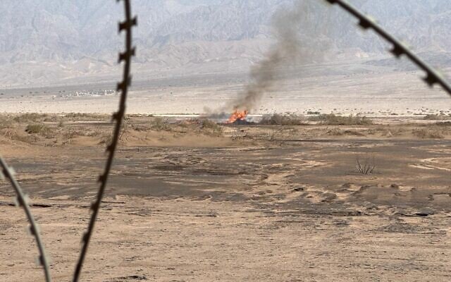 A spokesperson for the Eilat municipality confirmed that the impact occurred approximately 200 meters (656 feet) from the Israel-Jordan border, just north of the airport A spokesperson for the Eilat municipality confirmed that the impact occurred approximately 200 meters (656 feet) from the Israel-Jordan border, just north of the airport