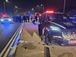 The assailant's rampage began as he recklessly drove through the vicinity of Kochav Yair, deliberately targeting the law enforcement officers stationed at the area's checkpoint