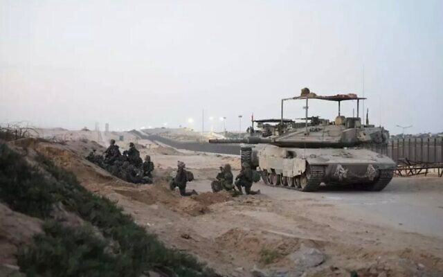 IDF troops operate along the Philadelphi Corridor at the Gaza-Egypt border in August 2024. (IDF)