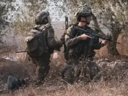 Troops of the 36th Division are seen operating in southern Lebanon, in handout image published October 2, 2024. (Israel Defense Forces)
