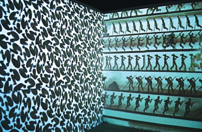 The exhibition delves into the complexities of the human condition, weaving themes of fear, resilience, and the passage of time through a diverse collection of paintings, sculptures, films, and installations