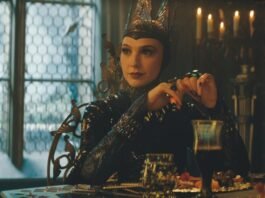 Snow White escapes the Queen’s assassination attempt but instead of surviving, she launches a political quest to overthrow her tyrannical stepmother