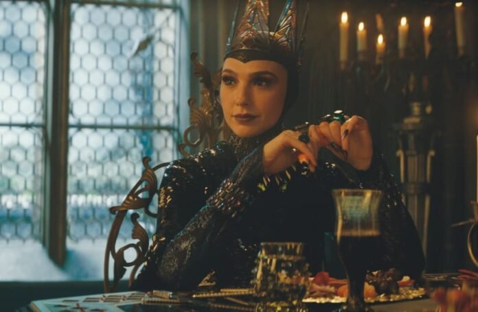 Snow White escapes the Queen’s assassination attempt but instead of surviving, she launches a political quest to overthrow her tyrannical stepmother