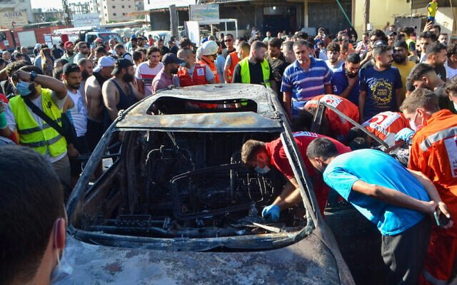Aftermath of reported Israeli airstrike on home in Wata al-Khiam, southern Lebanon, July 12, 2025
