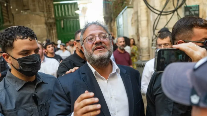 Itamar Ben-Gvir points at a Gaza destruction photo in prison, sparking Palestinian outrage and accusations of intimidation tactics Itamar Ben-Gvir points at a Gaza destruction photo in prison, sparking Palestinian outrage and accusations of intimidation tactics