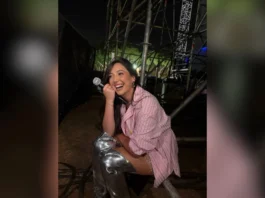 Yuval Raphael performs her Eurovision entry “New Day Will Rise,” representing Israel at the 2025 contest in Basel, Switzerland