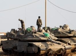 Smoke rises over Chehour, southern Lebanon, following Israeli strikes targeting Hezbollah infrastructure on November 19, 2025