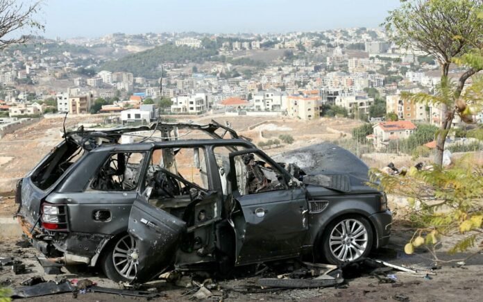 The IDF rejected accusations of striking a vehicle in southern Lebanon, saying Hezbollah militants caused the blast during a weapons smuggling attempt The IDF rejected accusations of striking a vehicle in southern Lebanon, saying Hezbollah militants caused the blast during a weapons smuggling attempt