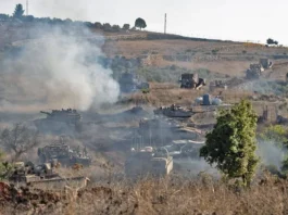 IDF Says Hezbollah Operative Killed While Rebuilding Infrastructure in Southern Lebanon Israeli soldiers patrol near the Lebanon border following an IDF operation targeting a Hezbollah operative in Al-Tayyiba southern Lebanon area